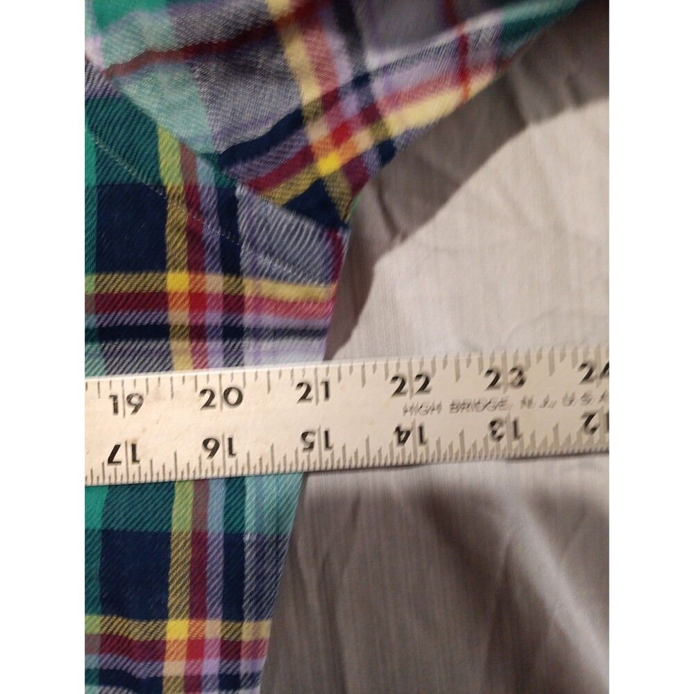 Polo Ralph Lauren Shirt Plaid Button Up Double Faced Workshirt Size Large $125 - Picture 6 of 7
